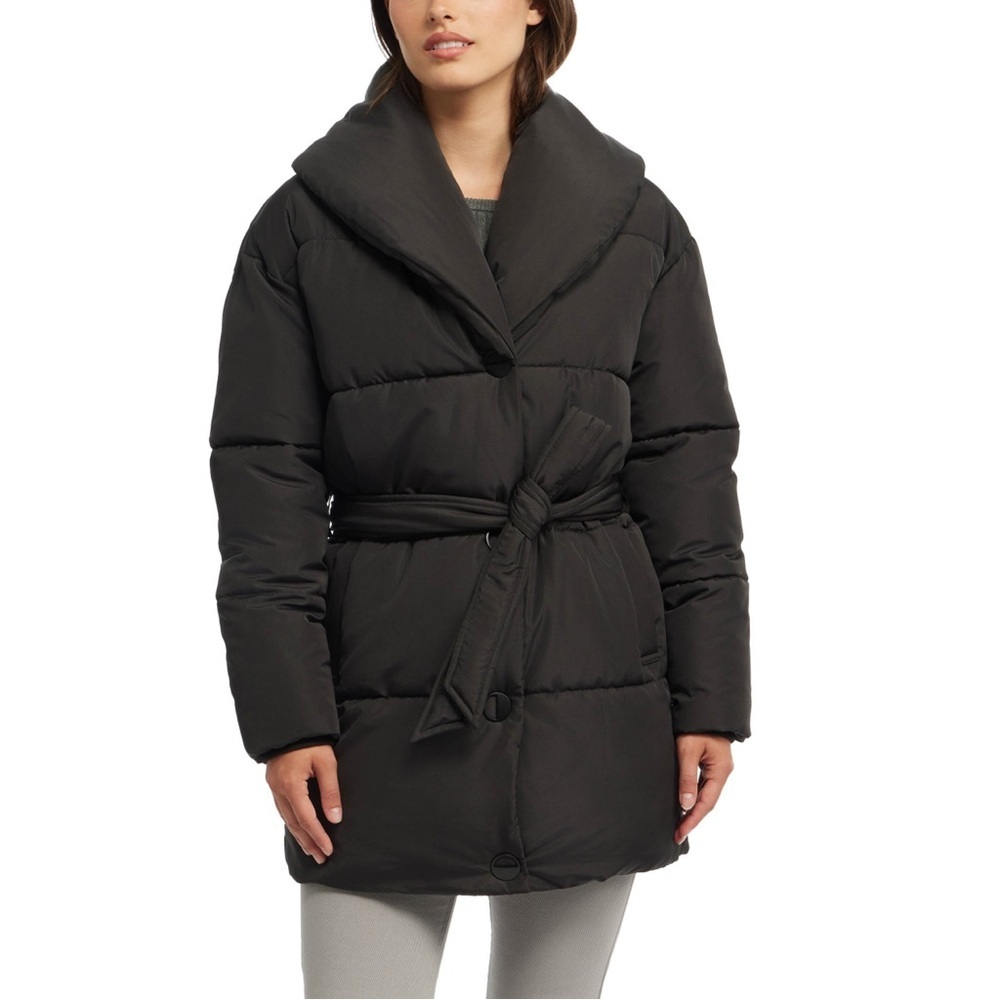 Badgley Mischka Yoko Shawl Collar Puffer Jacket